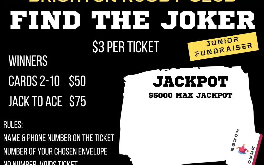 Find the Joker competition tickets can be purchased at the canteen. Money raised from this will be used to send a junior team to New Zealand.