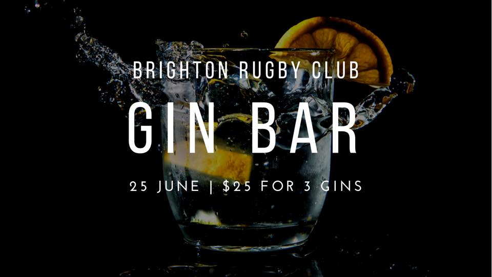 Brigthon Rugby Social Gin bar 25 June