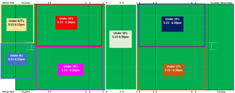 Brighton Rugby Junior Training locations